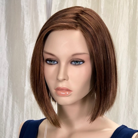 NWT Rene of Paris Kai Rusty Red Straight Bob Lace Front Short Wig - Picture 2 of 8